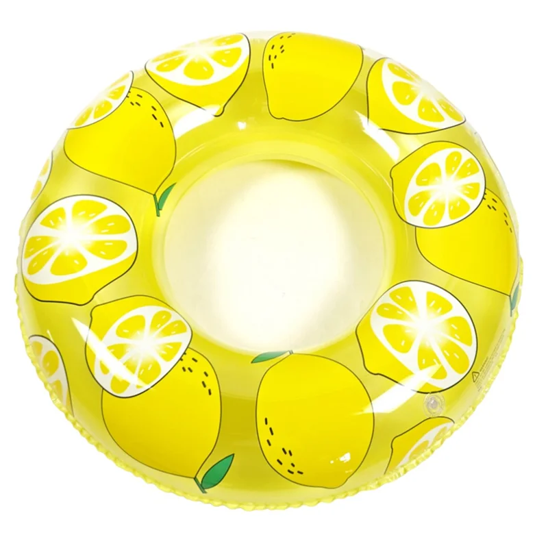 Thickened Lemon Inflatable Swimming Ring Pool Float for Adult Water Fun Summer Beach Toy - 80#