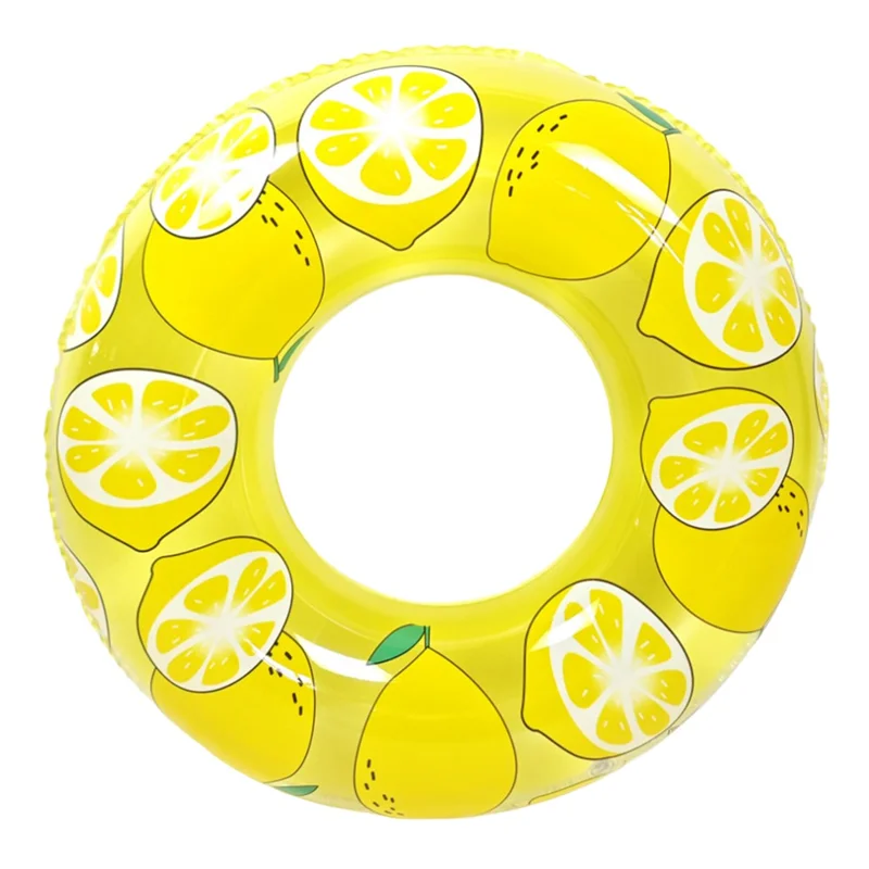 Thickened Lemon Inflatable Swimming Ring Pool Float for Adult Water Fun Summer Beach Toy - 80#