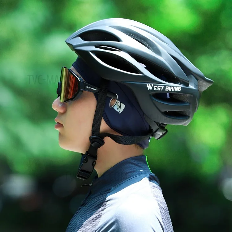 WEST BIKING YP0201295 Casquette de cyclisme d'été anti-UV pour VTT, vélo de route, moto Doublure de casque en soie glacée, respirante et sportive - Noir