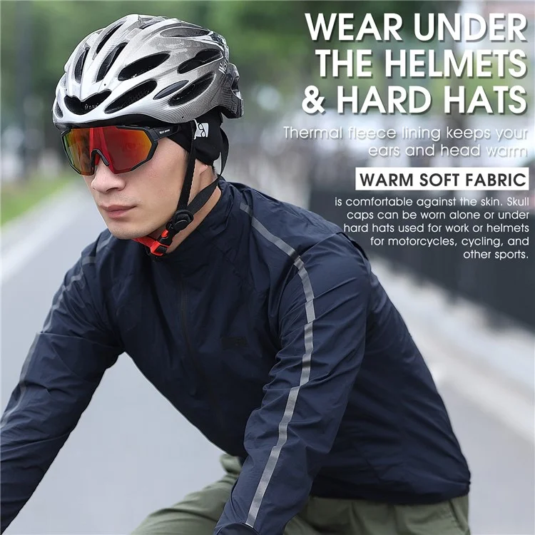 WEST BIKING YP0201299 Winter Cycling Warm Camouflage Head Cap Elastic Hat with Glasses Holes - Black