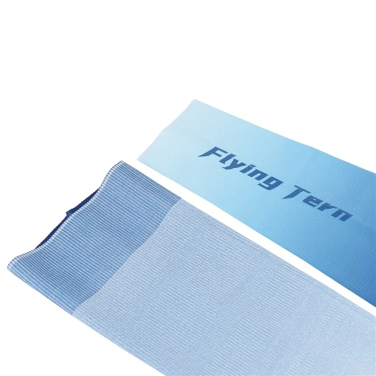 WHEEL UP YS006 1 Pair Sun UV Protection Ice Silk Sleeves Cooling Arm Sleeves for Driving Cycling Basketball - Gradient Blue/L