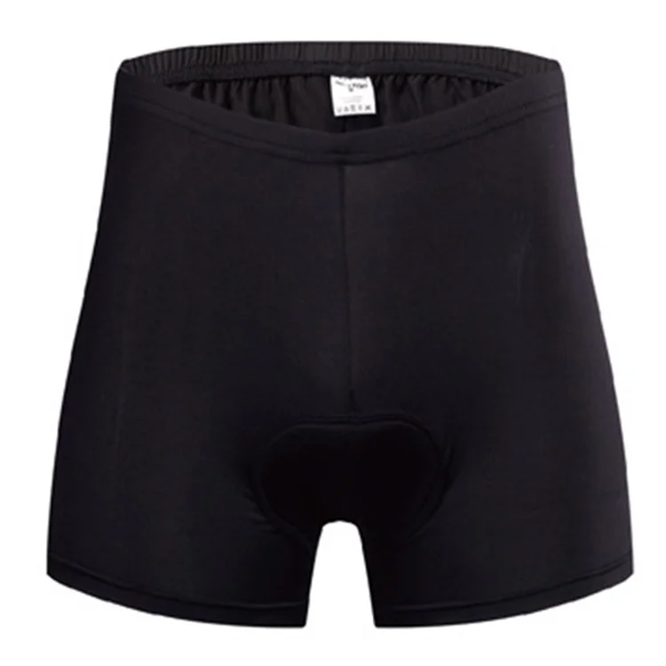 REALTOO Men Cycling Shorts 3D Shockproof Pad Design MTB Road Bike Summer Breathable Underwear Shorts - Black / XXL