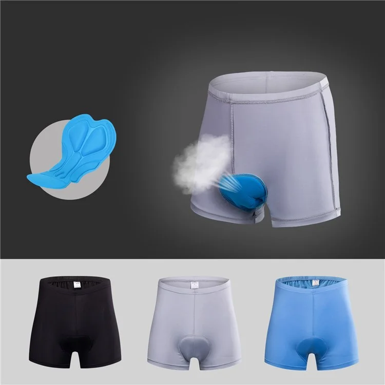 REALTOO Men Cycling Shorts 3D Shockproof Pad Design MTB Road Bike Summer Breathable Underwear Shorts - Black / XXL