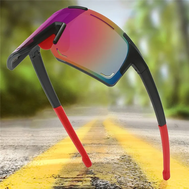9335 Outdoor Cycling Sunglasses for Men and Women Sunglasses Wind-Proof Sports Glasses - Sand Black