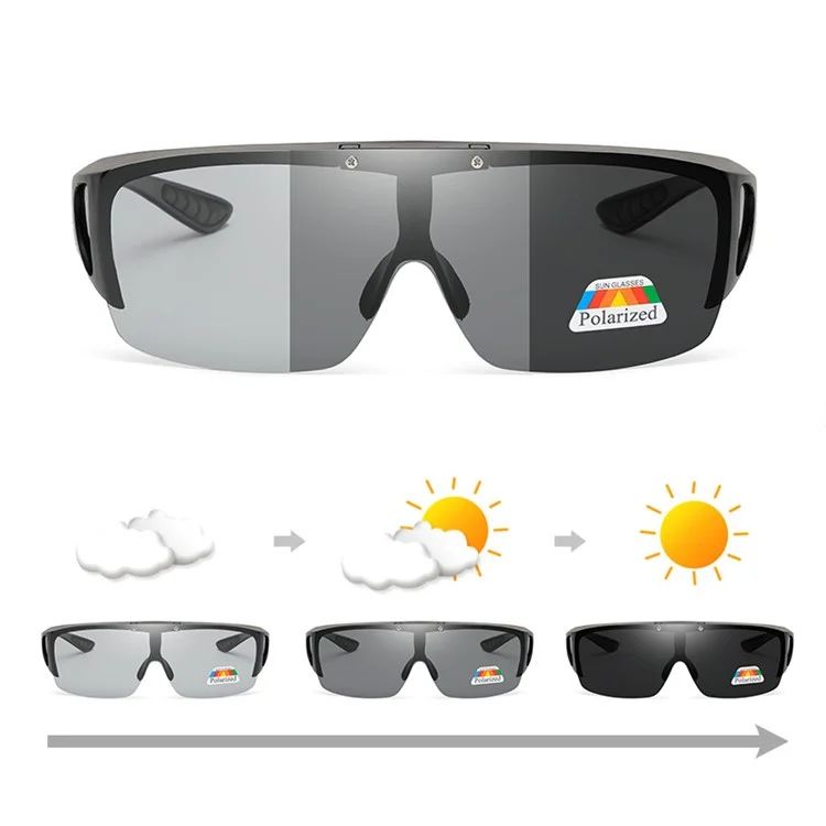 9335 Outdoor Cycling Sunglasses for Men and Women Sunglasses Wind-Proof Sports Glasses - Sand Black