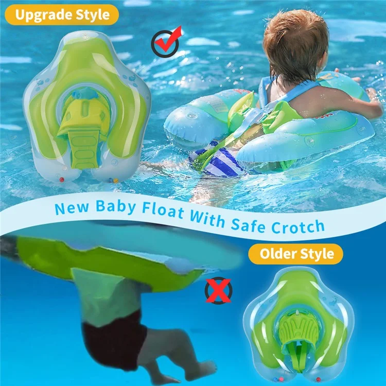 SWIMBOBO Anneau de natation gonflable pour bébé, flotteur de natation pour nourrissons avec parasol - L