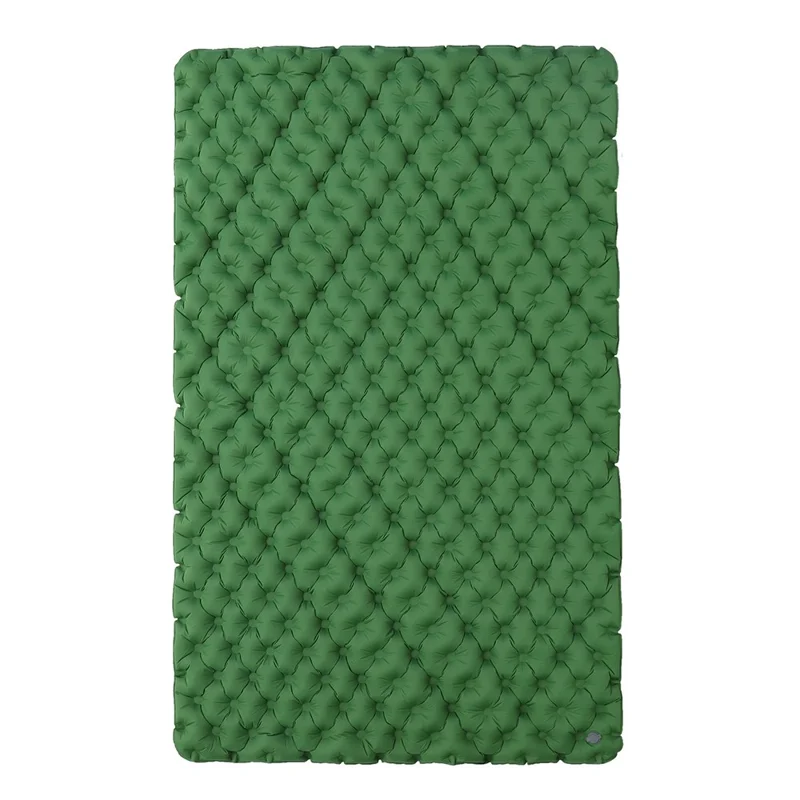 200x120CM Camping TPU Sleeping Mat Inflatable 2 People Backpacking Sleeping Pad without Pillow - Army Green