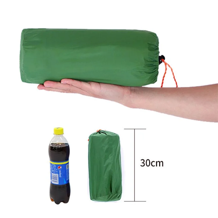 Matelas de couchage gonflable de camping TPU 200x120CM avec oreiller pour 2 personnes, randonnée, tente, camping - Vert armée