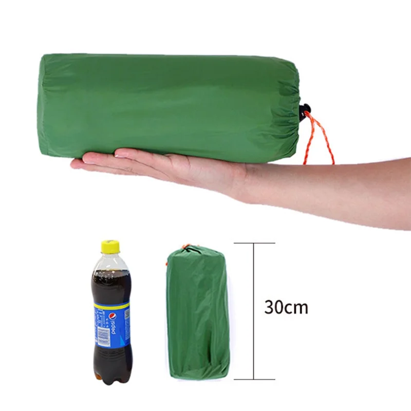 200x120CM Camping TPU Sleeping Mat Inflatable Sleeping Pad with Pillow for 2 People Backpacking, Tent, Hiking - Navy Blue