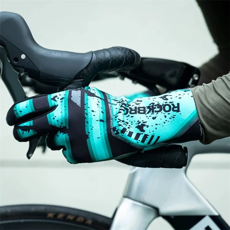 ROCKBROS S341 1 Pair Winter Bicycle Gloves Full Finger Thermal Warm Cycling Gloves - S