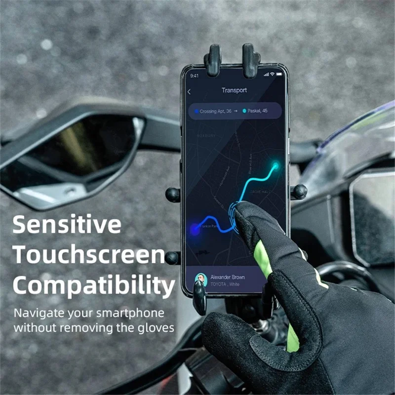 ROCKBROS S335 1 Pair Bicycle Gloves Full Finger Touch Screen Bike Gloves Winter Warm Gloves - S