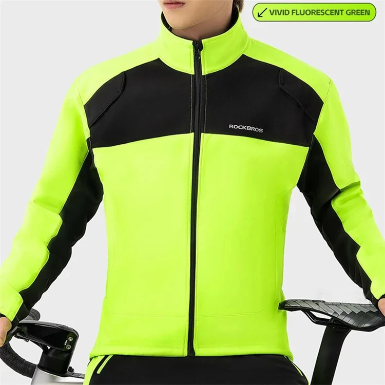 ROCKBROS Cycling Jersey Long Sleeve Thermal Fleece Bicycle Cycling Clothing - XXL