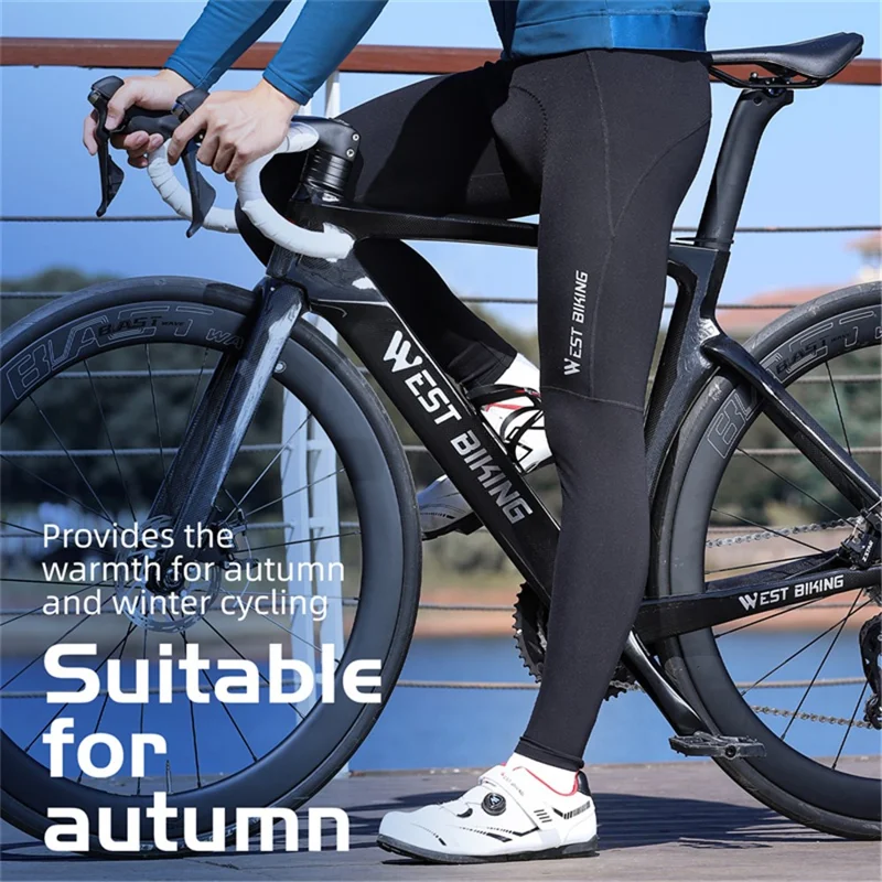 WEST BIKING YP0203130 Reflective Cycling Pants Men / Women Riding Tights Leggings 3D Padded Bike Pants - XL