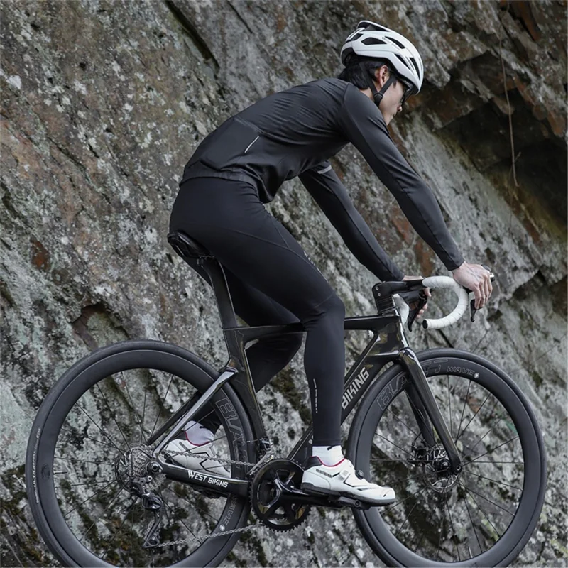 WEST BIKING YP0203130 Reflective Cycling Pants Men / Women Riding Tights Leggings 3D Padded Bike Pants - XL