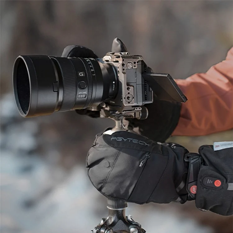 PGYTECH 1 Pair Heating Photography Gloves Winter Windproof Touch Screen Hand Warmer - M