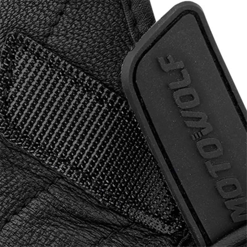 MOTOWOLF MDL0302B 1 Pair Fingerless Summer Sheepskin Leather Motorcycle Gloves - XXL