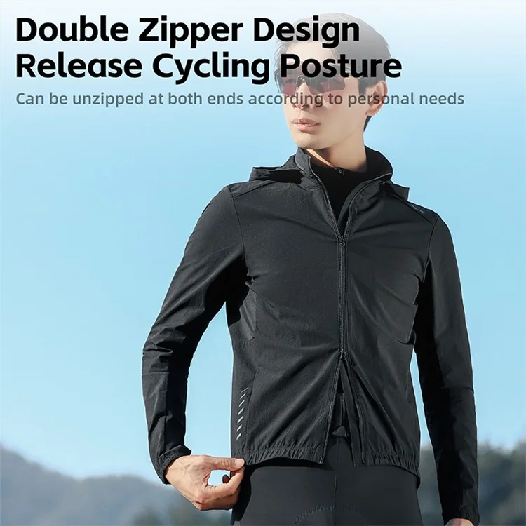 WEST BIKING YP0202330 Spring Autumn Long Sleeve Top Windproof Cycling Jacket - M