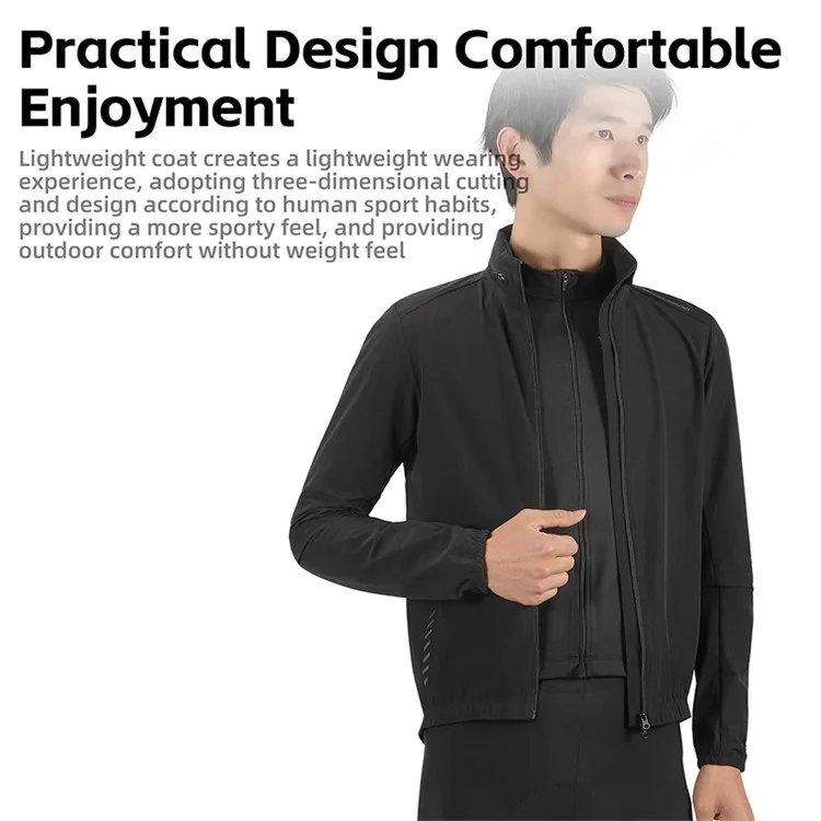 WEST BIKING YP0202330 Spring Autumn Long Sleeve Top Windproof Cycling Jacket - M