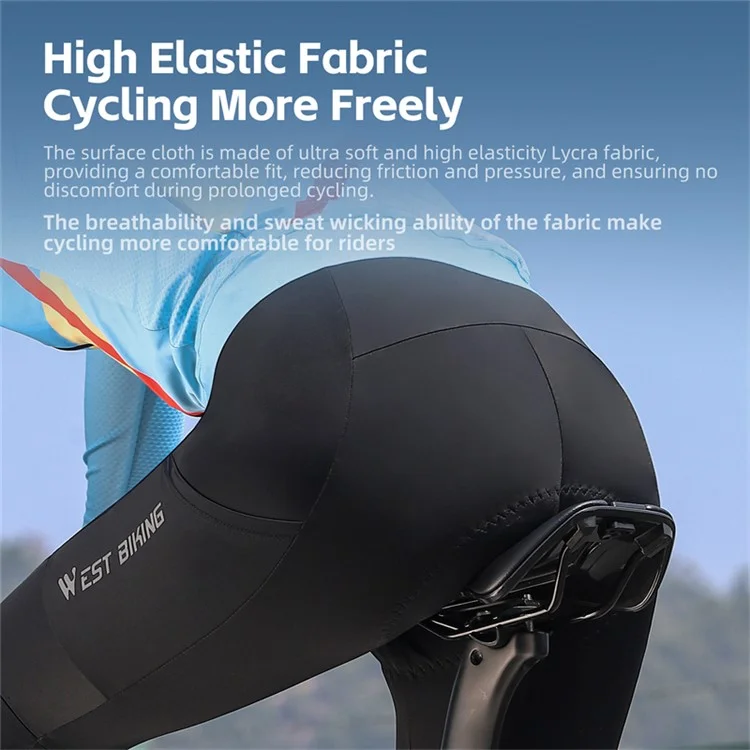 WEST BIKING YP0203132 Calças de Ciclismo ao ar Livre com Almofada de Espuma Embutida - Homens XXXL