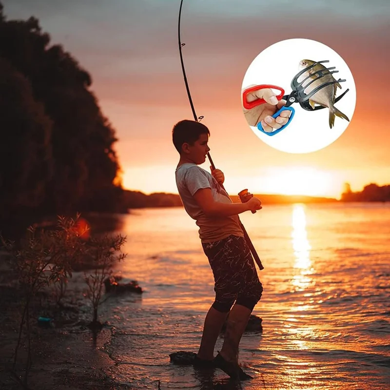 Anti-Slip Fishing Pliers ABS+Iron Fish Clamp Gripper Fishes Catching Tool