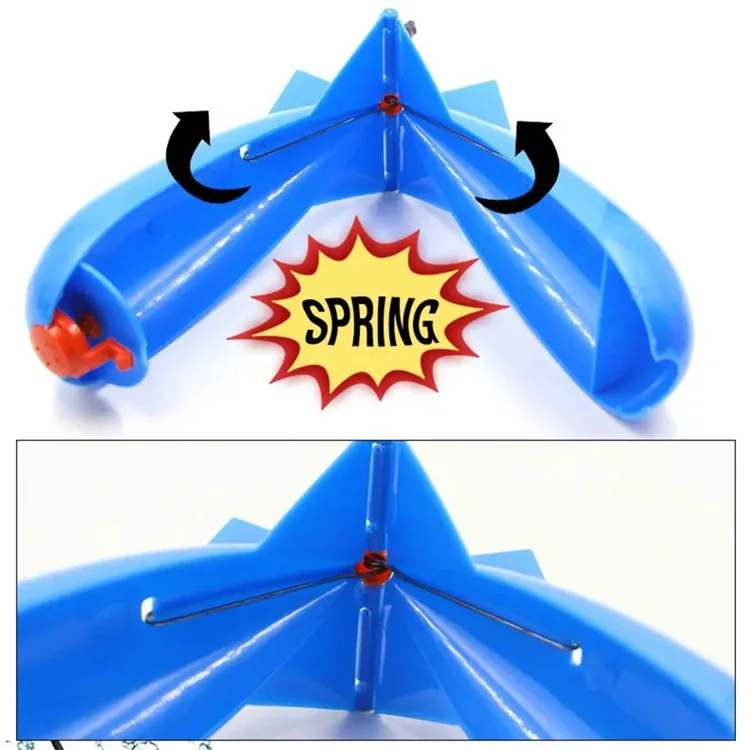 Rocket Shape PP Bait Thrower Carp Feeder Fishing Supplies Float Lure Bait Holder, Size: M - Blue