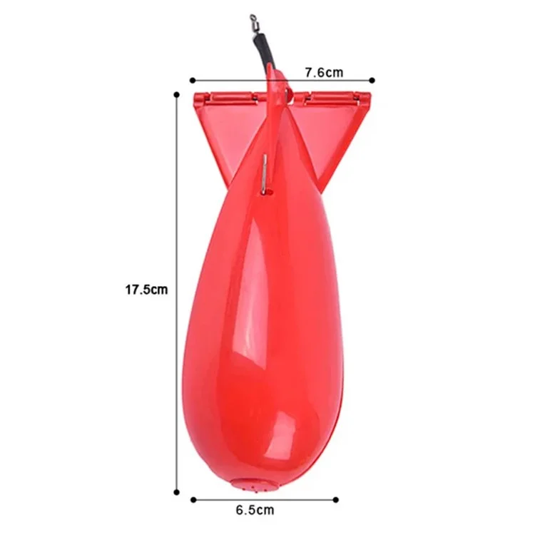 SGBB26 Razzo Forma PP Esca Pesce Lancia Carp Feeder Fishing Float Lure Porta Esca, Dimensione: L - Blu