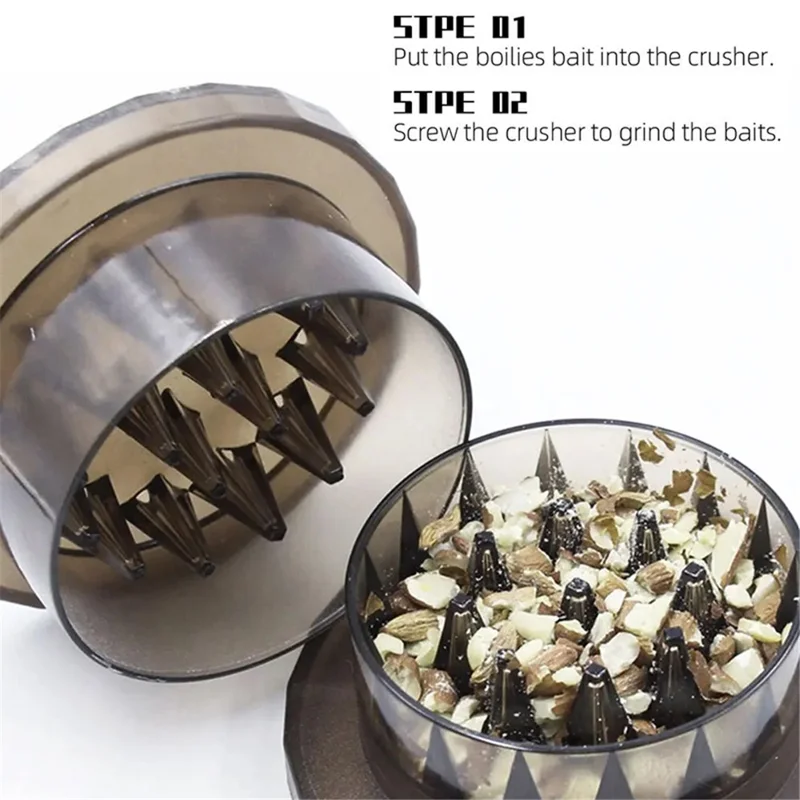 Portable Hard Lure Grinder Reusable Lightweight Bait Crusher Box Fishing Tackle