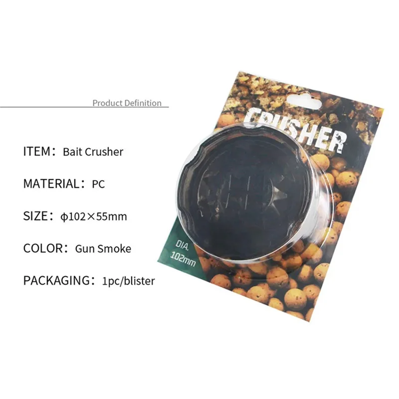 Portable Hard Lure Grinder Reusable Lightweight Bait Crusher Box Fishing Tackle