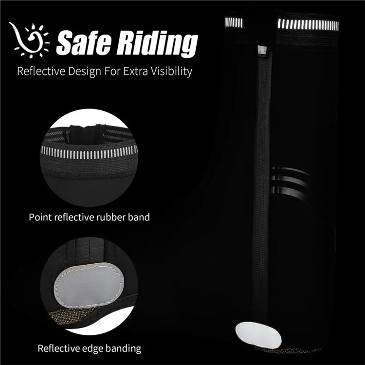 WEST BIKING Cycling Thermal Neoprene Overshoes Waterproof Windproof Toe Cycling Shoe Covers - XXL