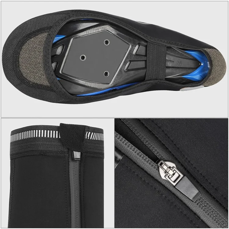 WEST BIKING Cycling Thermal Neoprene Overshoes Waterproof Windproof Toe Cycling Shoe Covers - XXL