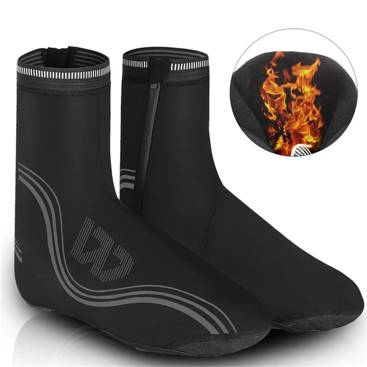 WEST BIKING Cycling Thermal Neoprene Overshoes Waterproof Windproof Toe Cycling Shoe Covers - XXL