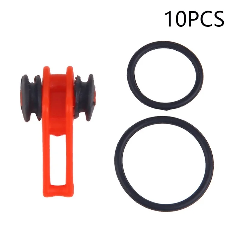 10PCS Plastic+Rubber Lure Bait Hook Fishing Lure Hanger - Vermelho