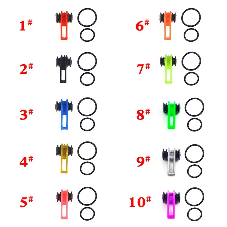 10PCS Plastic+Rubber Lure Bait Hook Fishing Lure Hanger - Vermelho