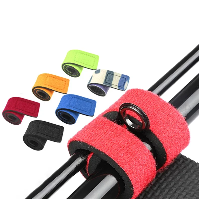 Fishing Rod Tie Holder Strap Closure Carp Fishing Belt Elastic Wrap Strap, 3x25cm - Black