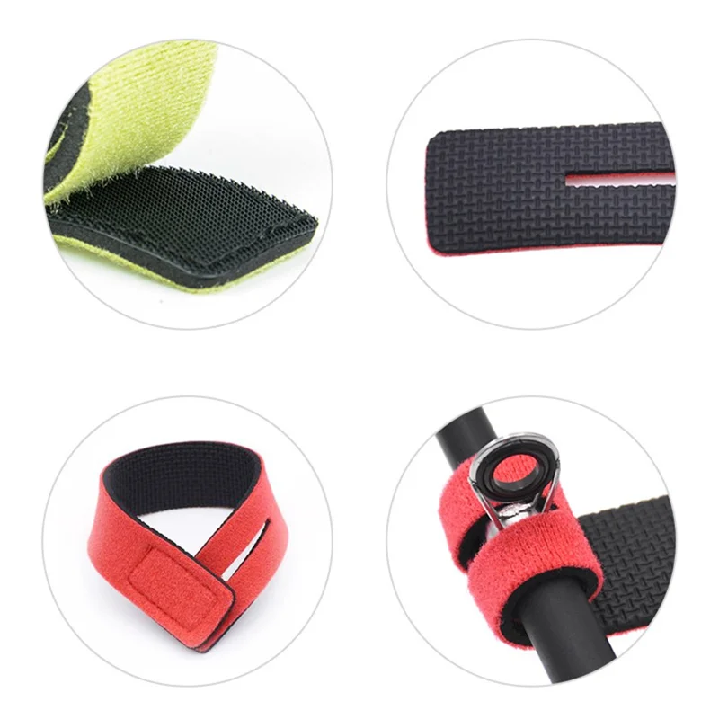 Fishing Rod Tie Holder Strap Closure Carp Fishing Belt Elastic Wrap Strap, 3x25cm - Black