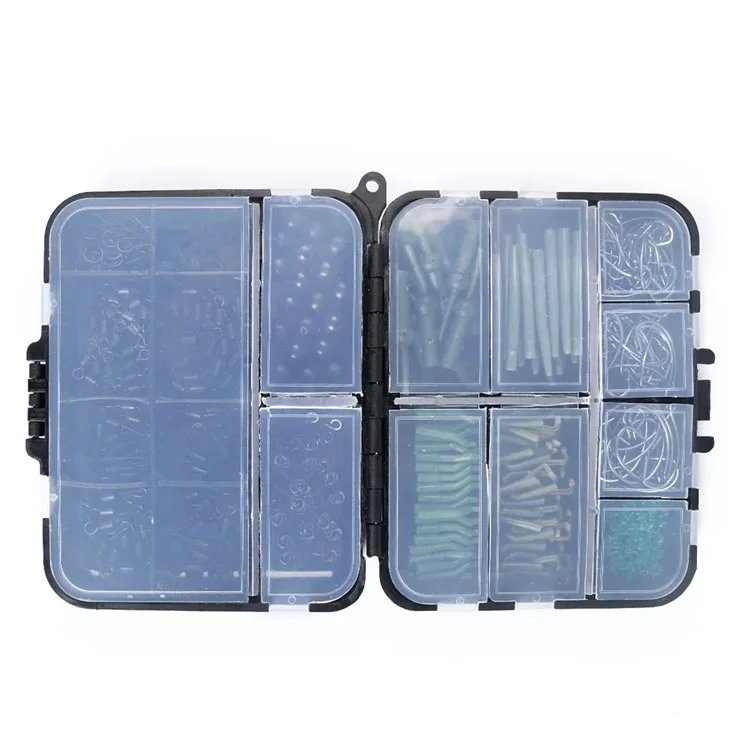Set di accessori per la pesca alla carpa di stile europeo da 420 pezzi, con ganci, bead fermi, viti per esche e altro