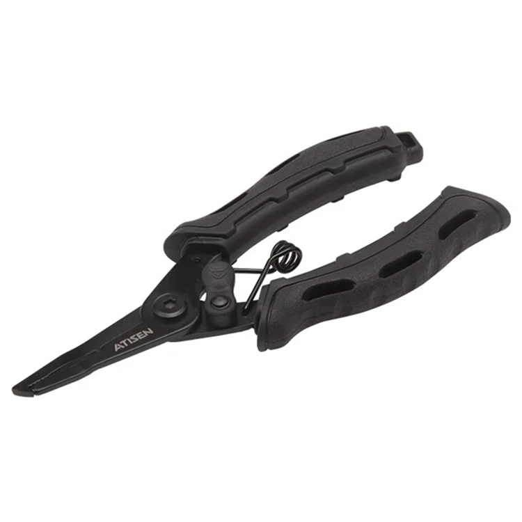 ATISEN TQ-12 Pinza da Pesca, Taglierina per Linea da Pesca, Impugnatura in Acciaio Inox - Nero