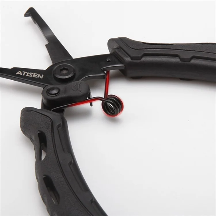 ATISEN TQ-12 Pinza da Pesca, Taglierina per Linea da Pesca, Impugnatura in Acciaio Inox - Nero