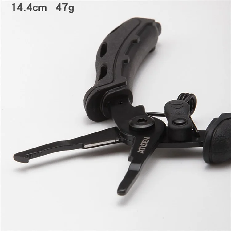 ATISEN TQ-12 Pinza da Pesca, Taglierina per Linea da Pesca, Impugnatura in Acciaio Inox - Nero