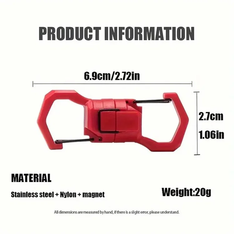 ATISEN FT-335 Pinza magnética de pesca Soporte de liberación rápida - Rojo