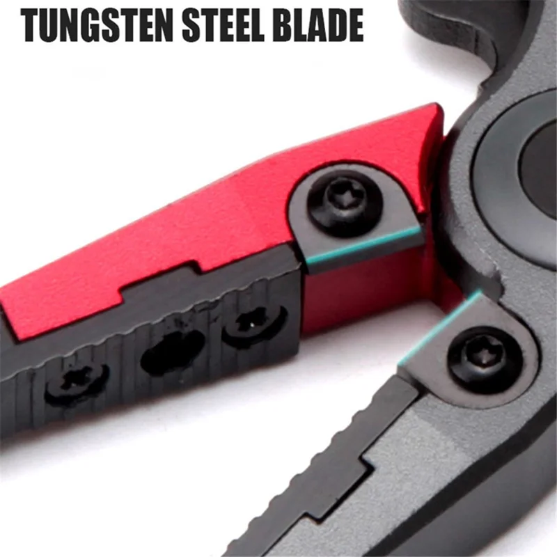 ATISEN AP-101 Tungsten Steel Fishing Plier Fishing Line Cutter Ring Opener - Red