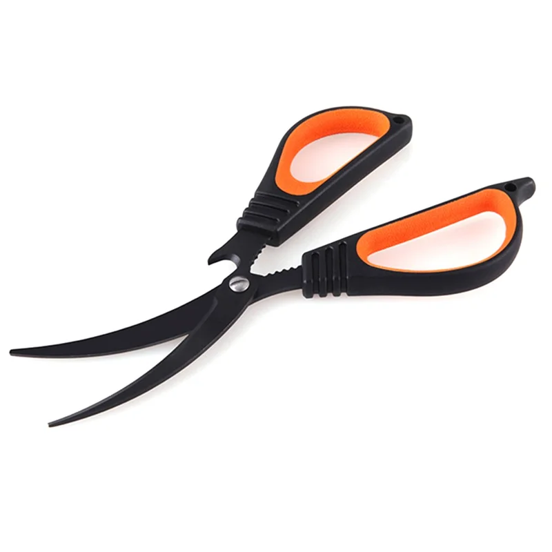 ATISEN TJ2 Fishing Line Scissors Multipurpose Shears Home Kitchen Cutters Bottle Openers - Orange