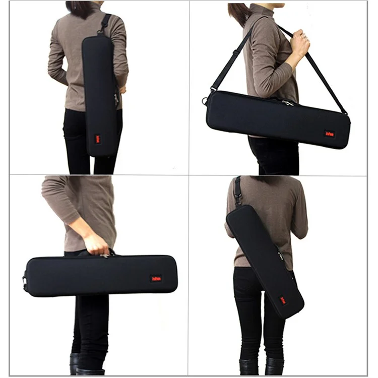 JSFUN 61.5x15x7cm Bolsa de Armazenamento de Vara de Pesca Caixa Rígida Absorvente de Choque EVA para Ferramentas de Pesca