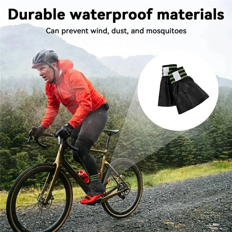 BENGGUO BG-2903 1 Pair Extended Cycling Leg Gaiters Mountain Bike Reflective Leg Bindings