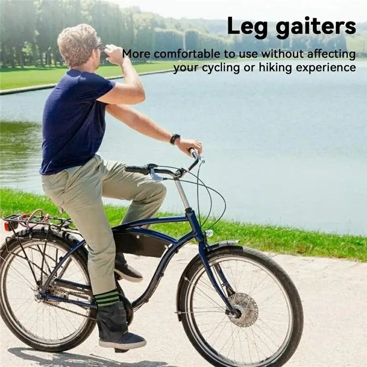 BENGGUO BG-2903 1 Pair Extended Cycling Leg Gaiters Mountain Bike Reflective Leg Bindings