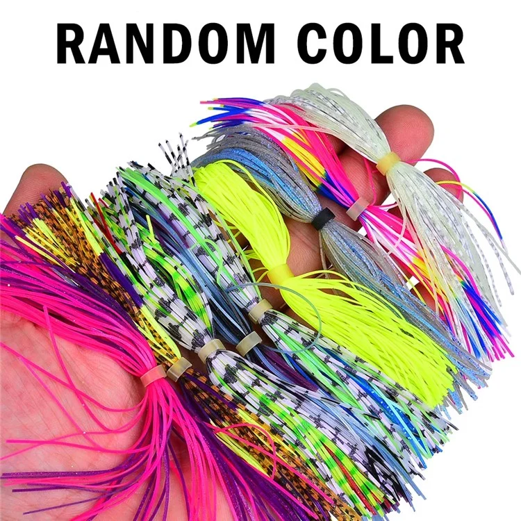 30 Pezzi Mix Colori Gonnellini in Silicone per Esche da Pesca - Materiale per Mosche e Jig, Colore Casuale