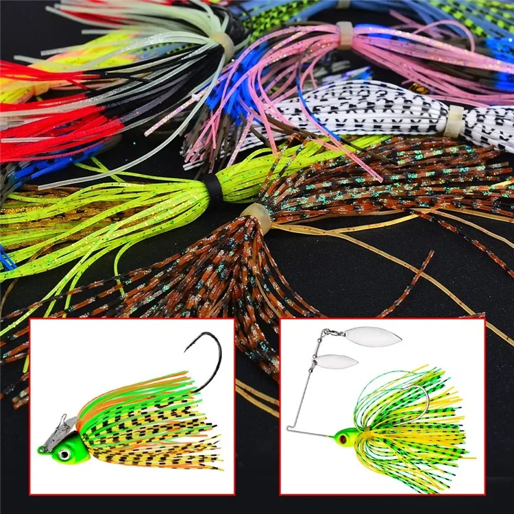 30 Pezzi Mix Colori Gonnellini in Silicone per Esche da Pesca - Materiale per Mosche e Jig, Colore Casuale