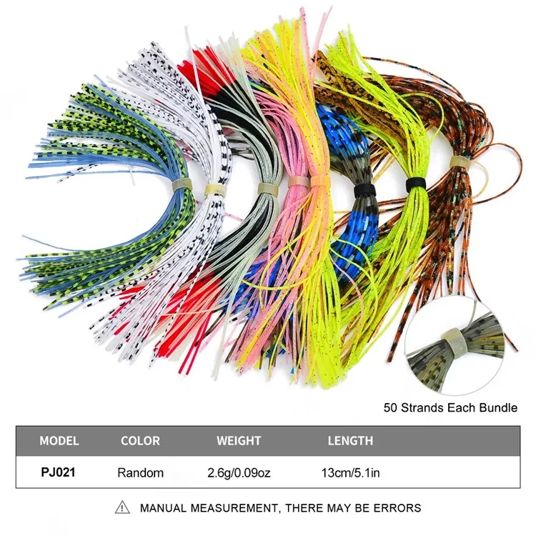 30 Pezzi Mix Colori Gonnellini in Silicone per Esche da Pesca - Materiale per Mosche e Jig, Colore Casuale
