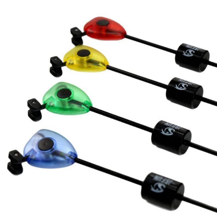 JSFUN 4 Pcs / Ensemble Indicateur de Touche de Pêche avec Lumières de Canne à Pêche et Sac de Rangement