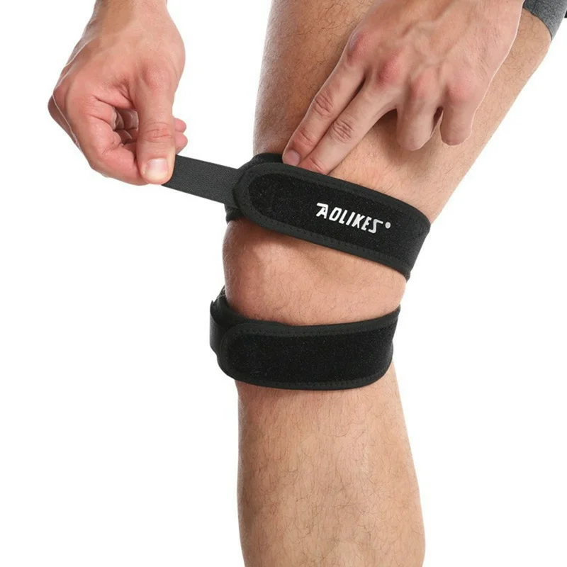 AOLIKES A-7929 1Pc Sports Knee Brace Patella Support Compression Strap for Running Basketball - Blue